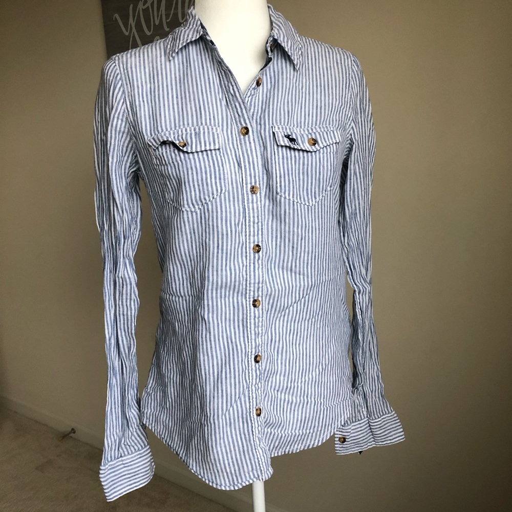 Abercrombie & Fitch Striped Button-Up, Size M
